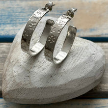 Load image into Gallery viewer, Pawprint Half Hoops - MADE TO ORDER