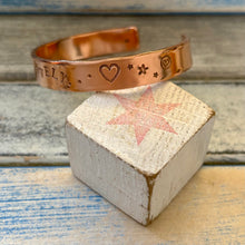 Load image into Gallery viewer, You are LOVELY - copper cuff