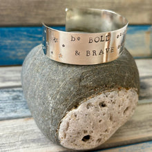 Load image into Gallery viewer, Be Bold | Be Brave - Silver Cuff