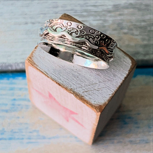 Seascape Spinner - Sterling Silver Ring (Made to Order)