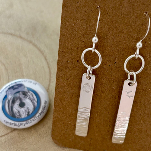 Sun & Seagulls - Drop Earrings