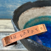 Load image into Gallery viewer, Swim Happy - copper cuff