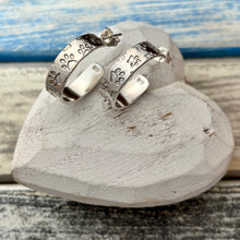 Load image into Gallery viewer, Pawprint Half Hoops - MADE TO ORDER