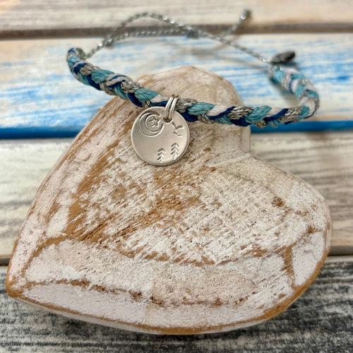 Chunky Braided Wrap  -  Under a Moonlit Sky
