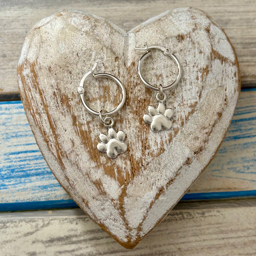 Pawprints - Hinged Hoops