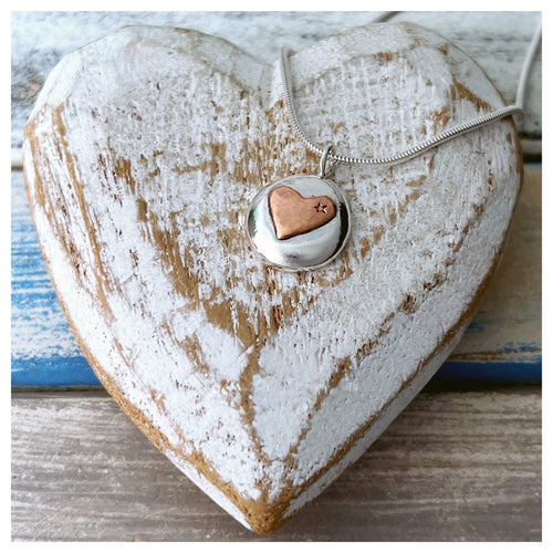 Copper Loveheart Nugget Necklace