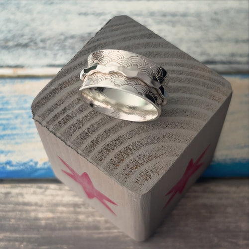 Swimmer Spinner - Sterling Silver Ring (Made to Order)