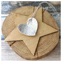 Load image into Gallery viewer, S T A R S H I N E - sterling silver loveheart pendant