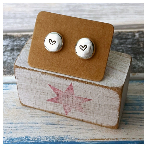 Nugget Studs - Loveheart