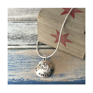 Seek Adventure - Sterling Silver 'Hub Cap' Pendant