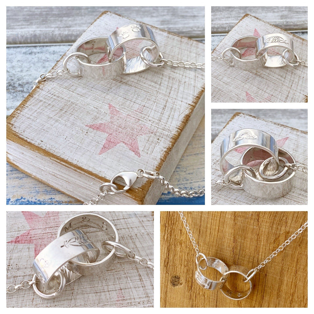 Twin Rings Necklet - Commission for Sharon