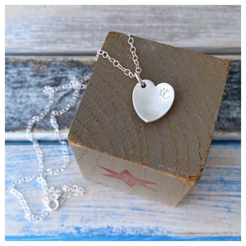 Pawprint on my Heart - Loveheart Pendant