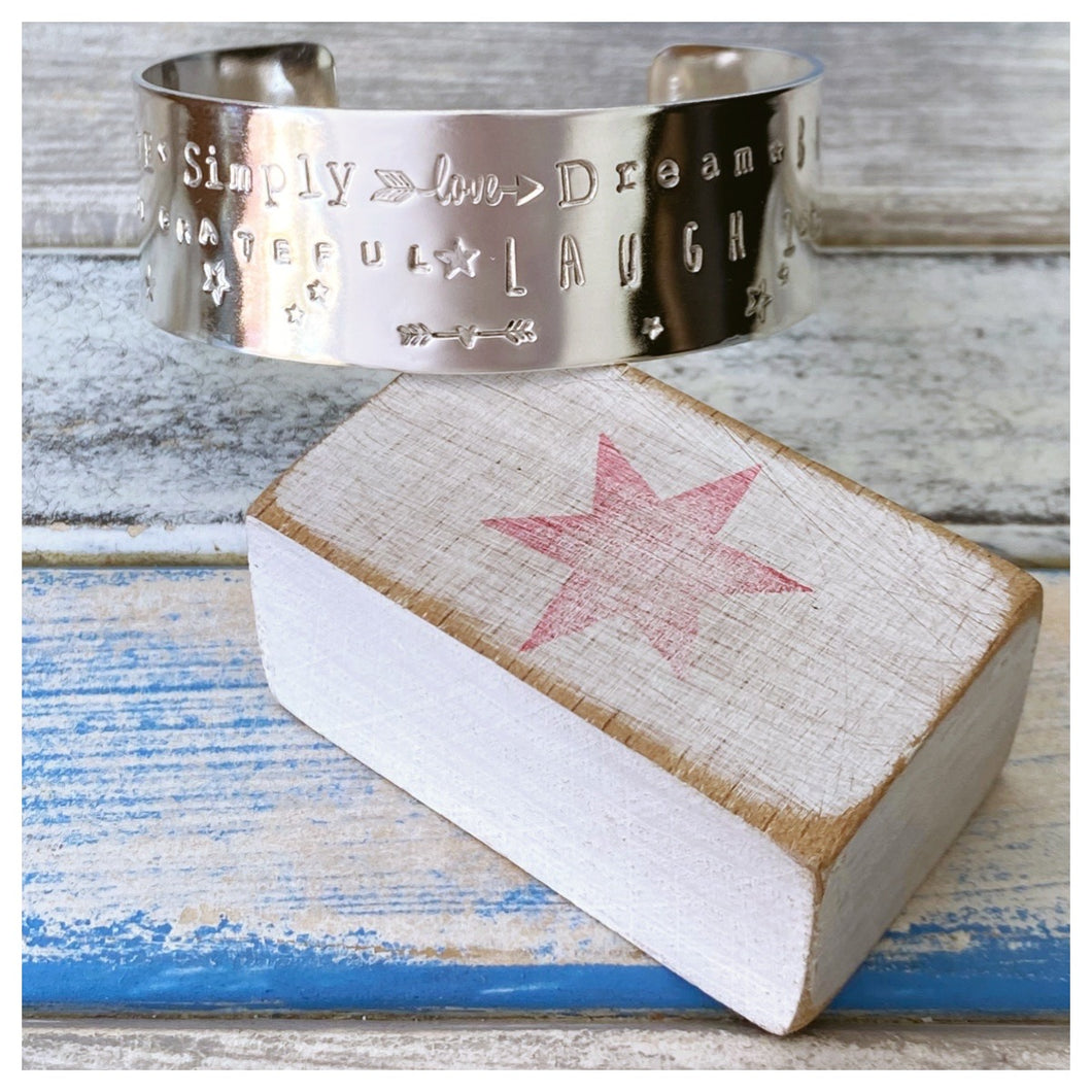 Words to Live By - Sterling Silver Cuff - for ALEX