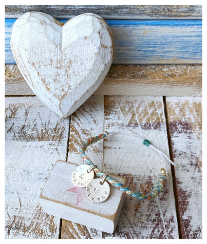COMMISSION - Waxed Cotton Cord Wrap - I Can & I Will - BREATHE